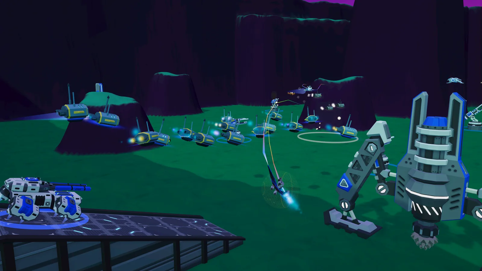 A creep wave and a mech on the alien world