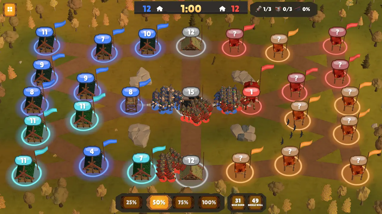 The Old Roads in autumn: warbands clash on the roads in the middle
