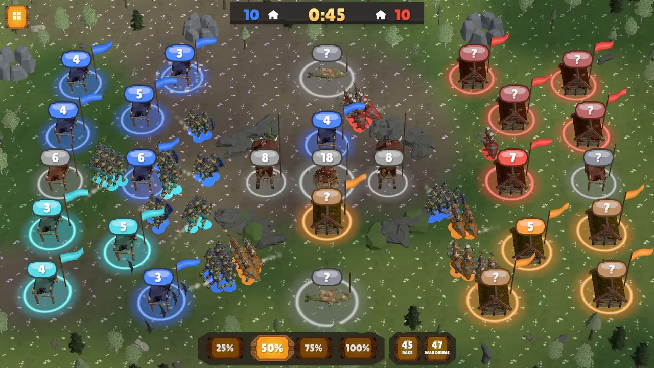 The orcs on Ring of Stones, fighting for the Barracks inside the ring