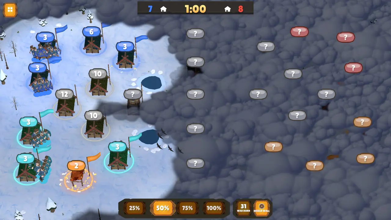 Fog of war on The Long Winter: only what your warriors see is uncovered