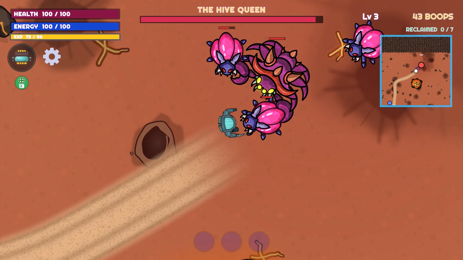 The Hive Queen and her brood closing in on the hero in the Core Crater